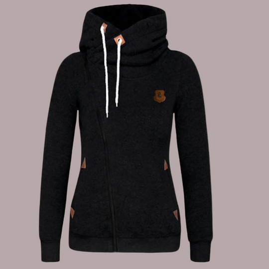 EB | Kapuzenpullover Jacke Asymmetrischer Reißverschluss