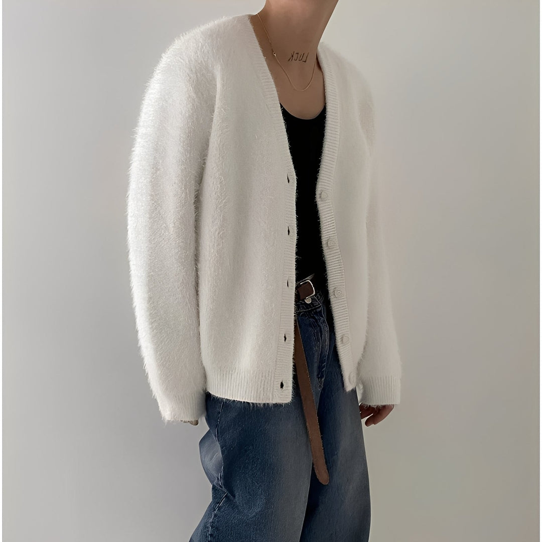 EB | Lässiger, Lässiger Strickcardigan aus Wolle für Herren