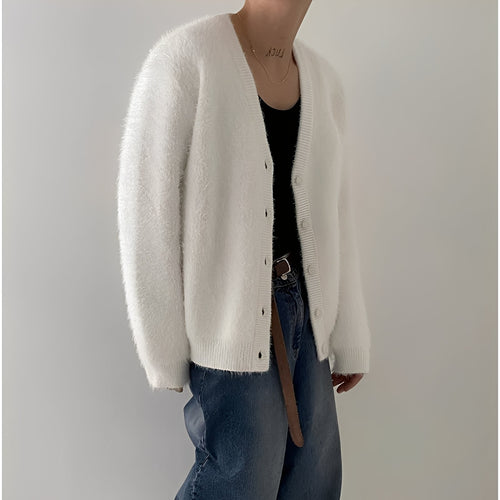 EB | Lässiger, Lässiger Strickcardigan aus Wolle für Herren