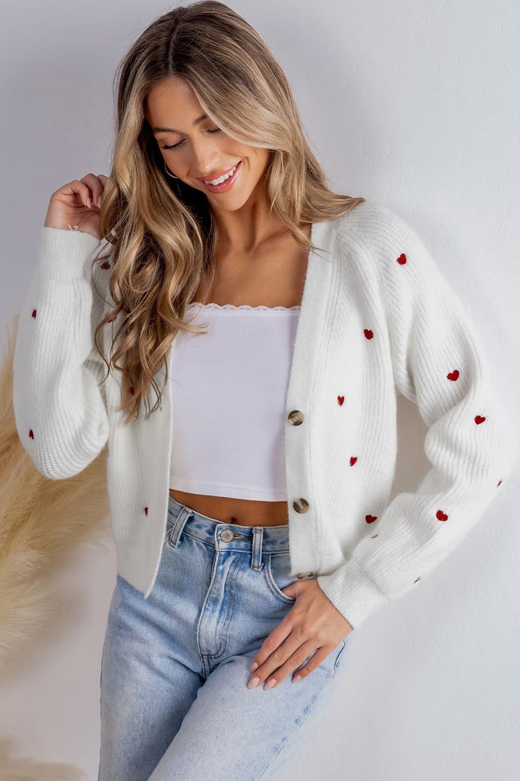 EB | Zeitlose Strickjacke mit klassischem V-Ausschnitt