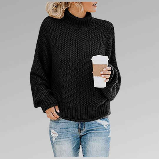 EB | Weicher Damen Rollkragenpullover mit Strickstruktur