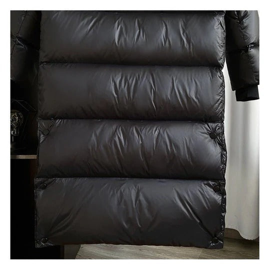 EB | Lange Pufferjacke Kapuzen Stepp Winteroberbekleidung