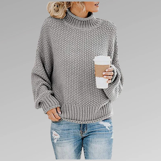 EB | Weicher Damen Rollkragenpullover mit Strickstruktur