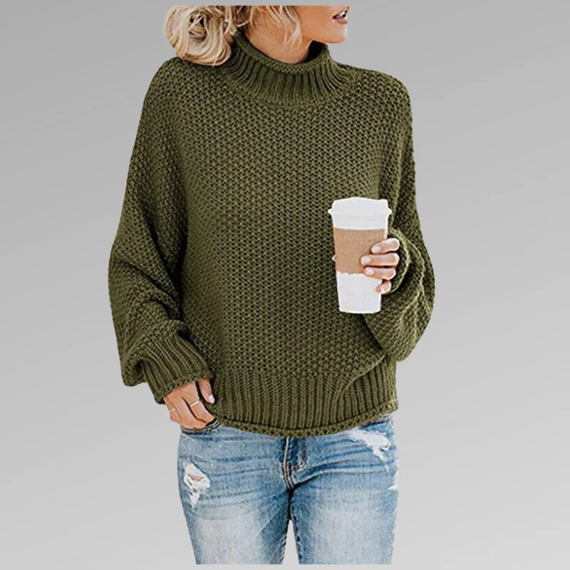EB | Weicher Damen Rollkragenpullover mit Strickstruktur