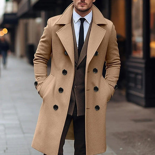 EB | Eleganter Woll-Crossover-Mantel für Herren