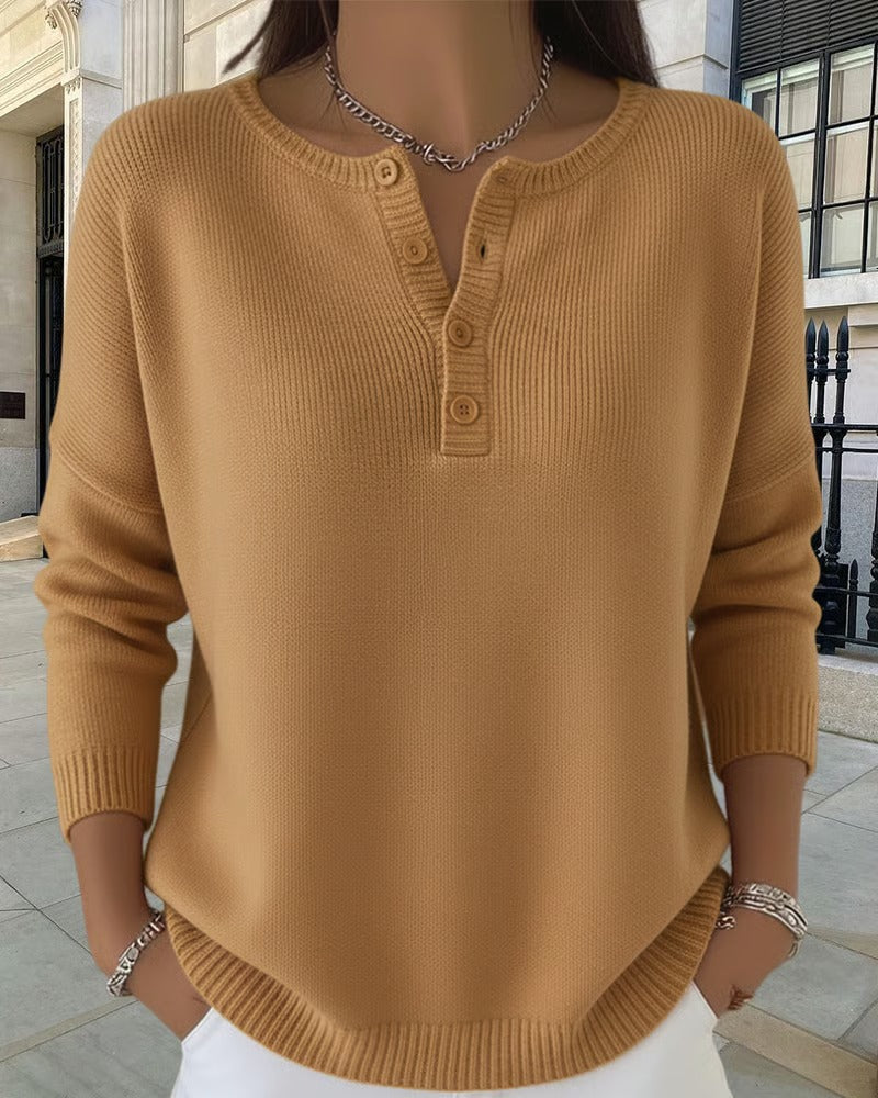 EB | Klassische Strickjacke mit Knöpfen und langen Ärmeln