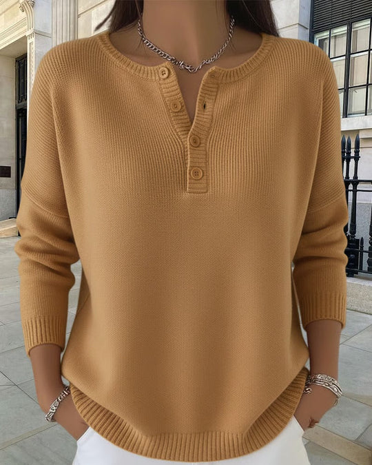 EB | Klassische Strickjacke mit Knöpfen und langen Ärmeln