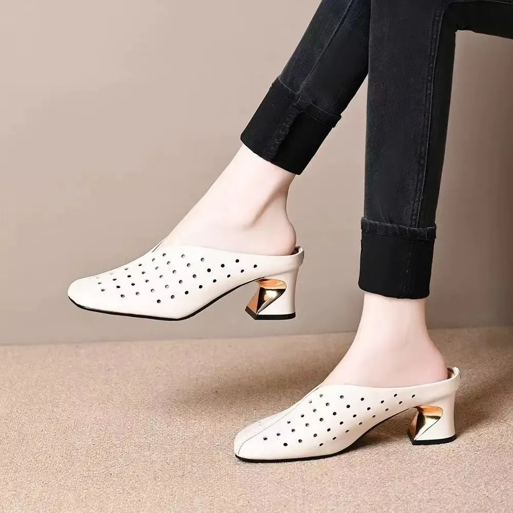 trendige Sandalen mit stabilem, hohlem Absatz EB EB