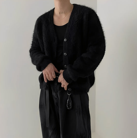 EB | Lässiger, Lässiger Strickcardigan aus Wolle für Herren