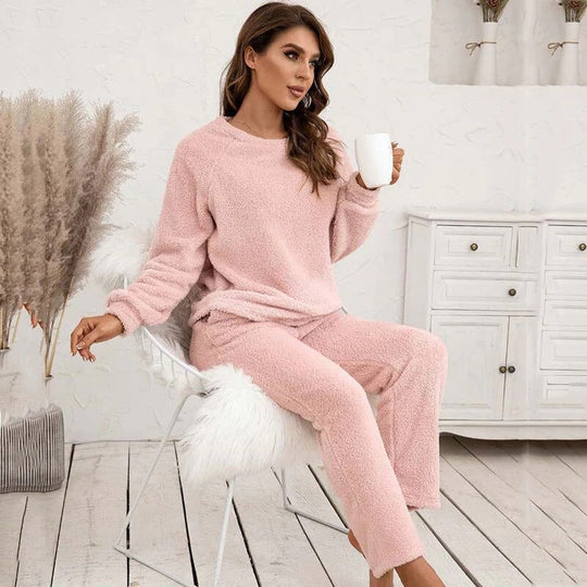EB | Teddy Damen Loungewear Satz mit Langen Ärmeln