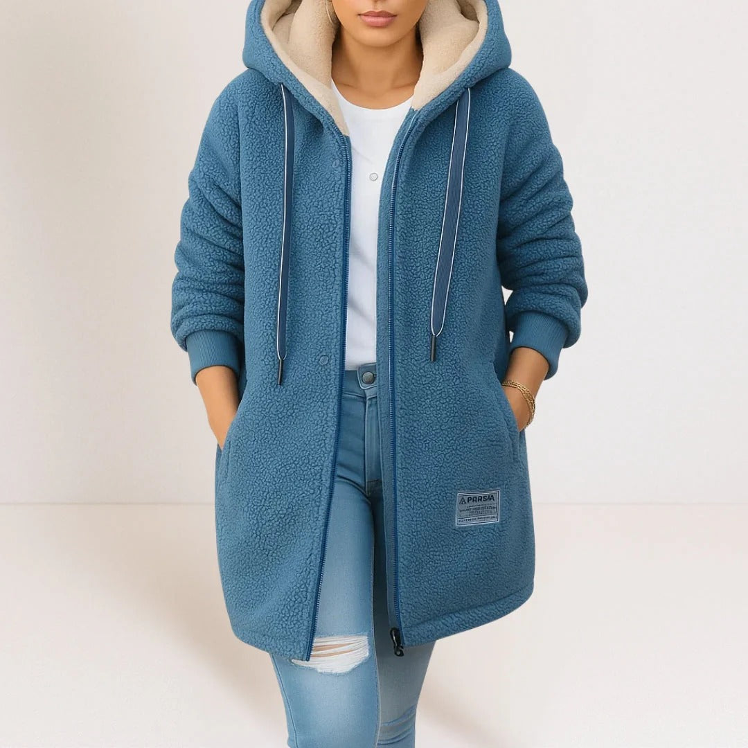 EB | Komfortable und entspannt geschnittene Fleecejacke für Damen mit Kapuze
