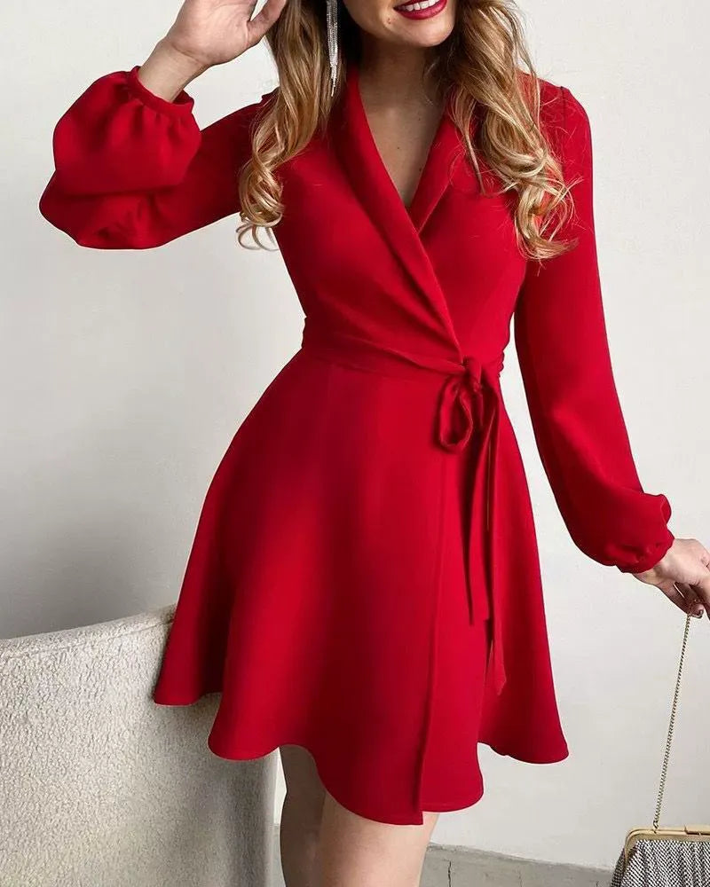 EB | Strickjacke Relaxed Fit Gürteltaille Leicht gemustert Geschichtet