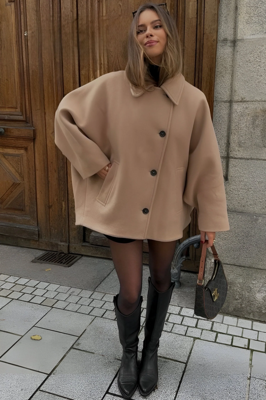 EB | Übergröße Peacoat Doppelreiher Knopfleistenjacke
