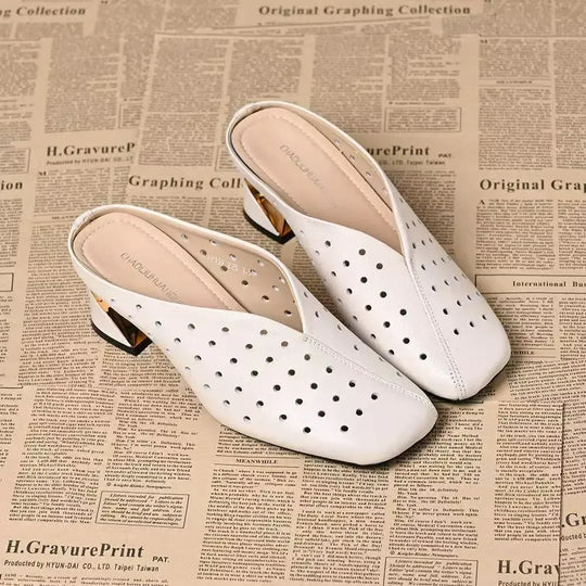 trendige Sandalen mit stabilem, hohlem Absatz EB EB