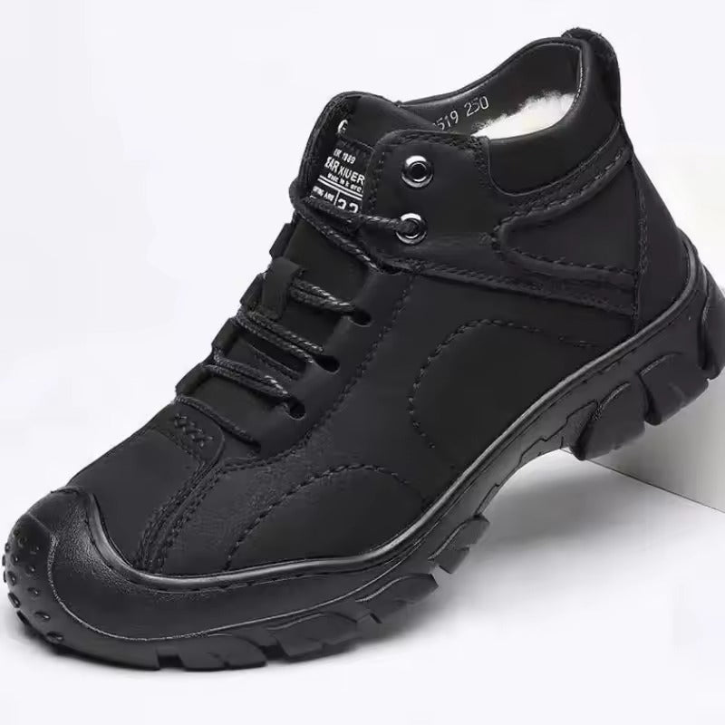 EB | Herren Winterstiefel aus wasserdichtem Leder mit rutschfester Sohle