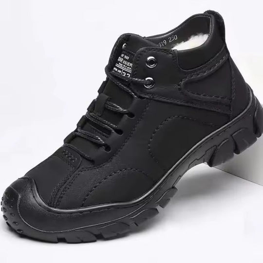 EB | Herren Winterstiefel aus wasserdichtem Leder mit rutschfester Sohle