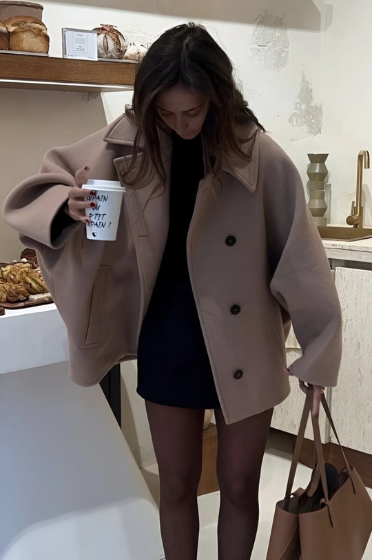 EB | Übergröße Peacoat Doppelreiher Knopfleistenjacke