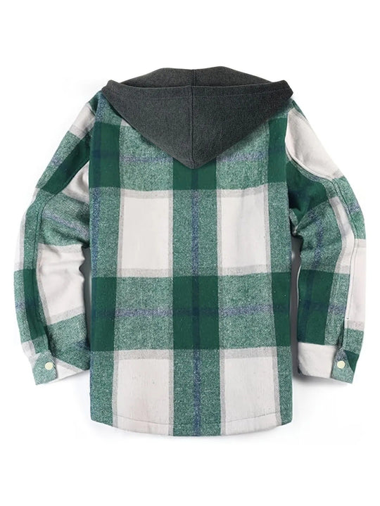 EB | Karierter Herrenjacke mit Kapuze