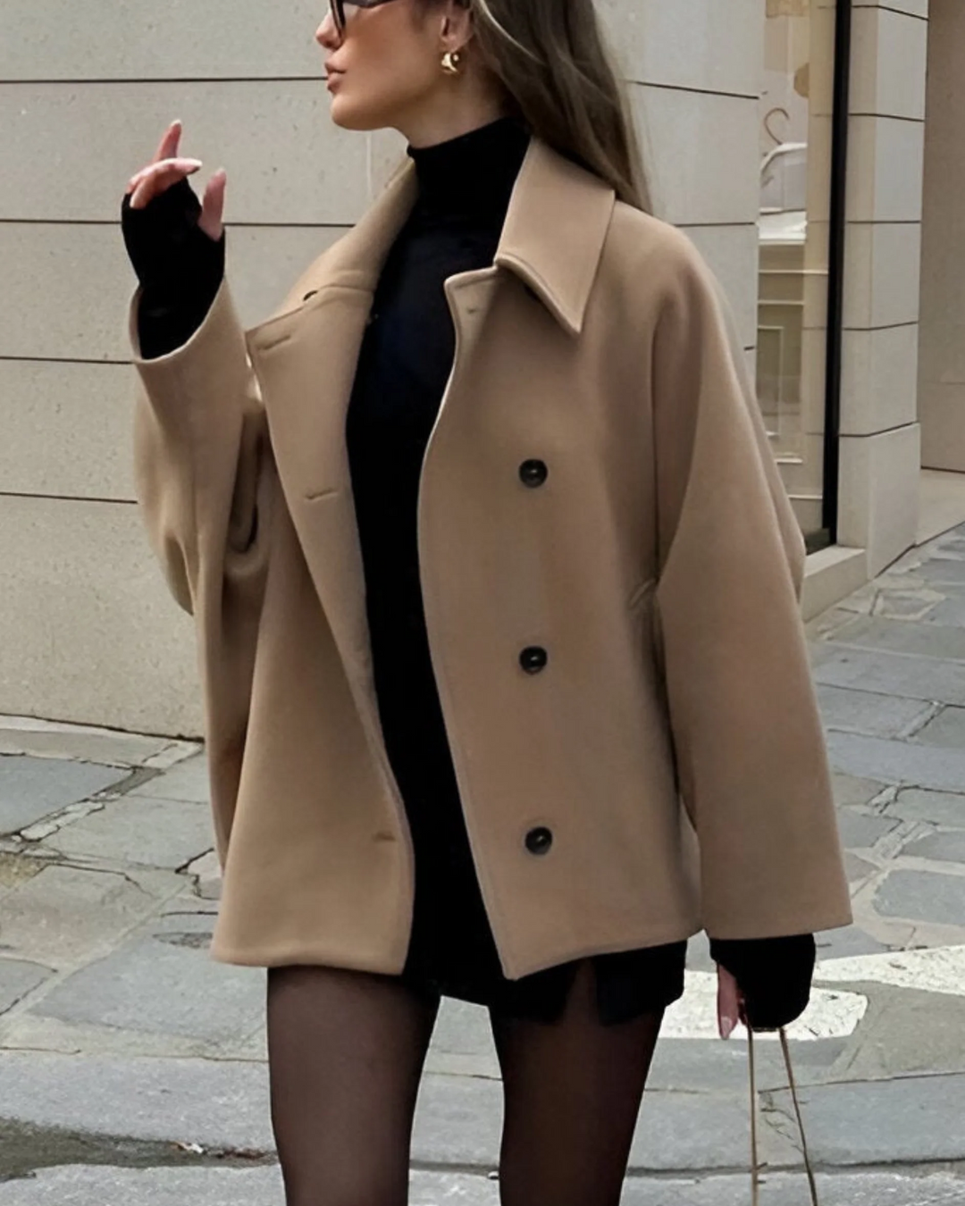EB | Übergröße Peacoat Doppelreiher Knopfleistenjacke