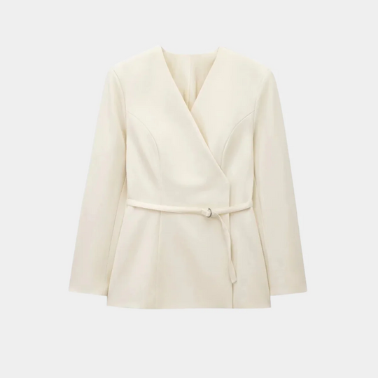 EB | Wickel Blazer Jacke Langarm Taillierte Passform mit Gürtel