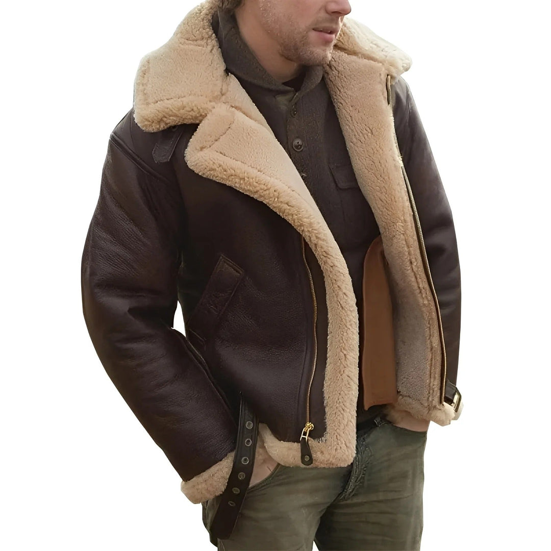 EB | Strapazierfähige und Dicke Lederjacke für Männer