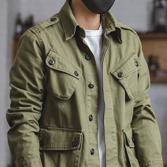 EB | Herrenjacke im Militärstil mit Klappentaschen