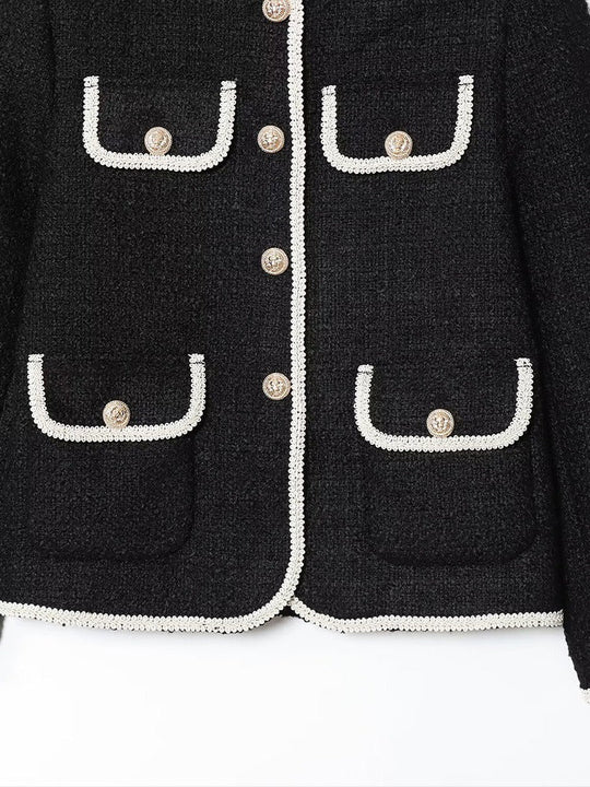 EB | Kurze Jacke für Damen mit dekorativen Knöpfen Alida