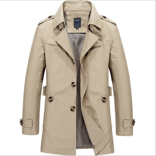 EB | Wasserdichter Herren-Trenchcoat mit Doppelknöpfen - Miles