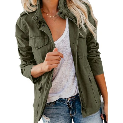 EB | Jacke - Relaxed Fit - Baumwollmix - Reißverschluss- und Knopfverschluss - Utility-Look