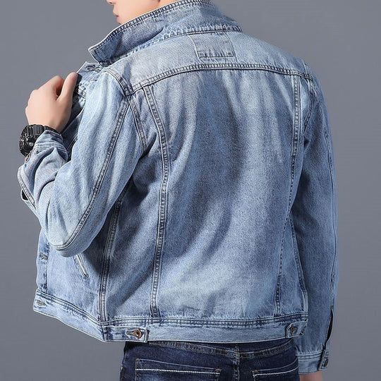 EB | Klassisches Denim Herrenjackett mit Taschen an der Vorderseite