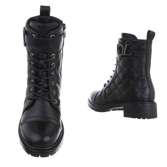 Gefütterte schwarze Stiefeletten EB EB