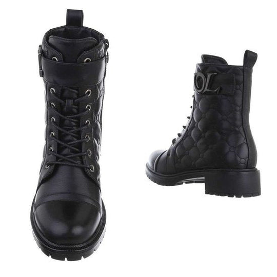 Gefütterte schwarze Stiefeletten EB EB