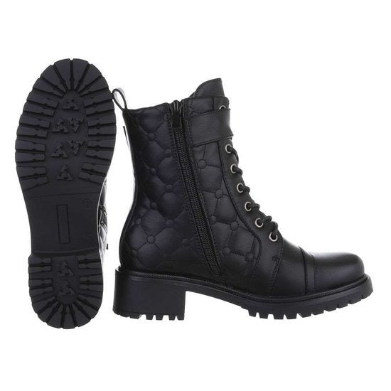 Gefütterte schwarze Stiefeletten EB EB