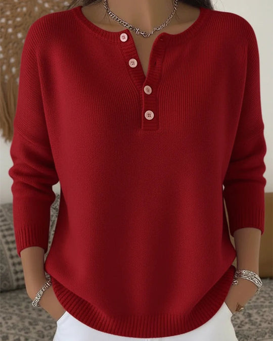EB | Klassische Strickjacke mit Knöpfen und langen Ärmeln