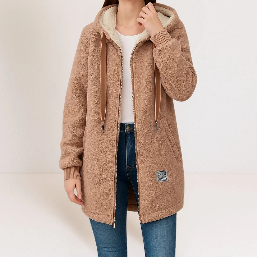 EB | Komfortable und entspannt geschnittene Fleecejacke für Damen mit Kapuze