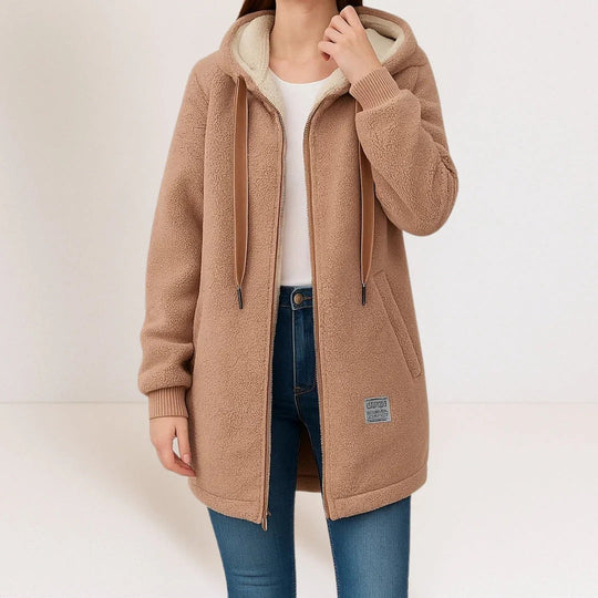 EB | Komfortable und entspannt geschnittene Fleecejacke für Damen mit Kapuze