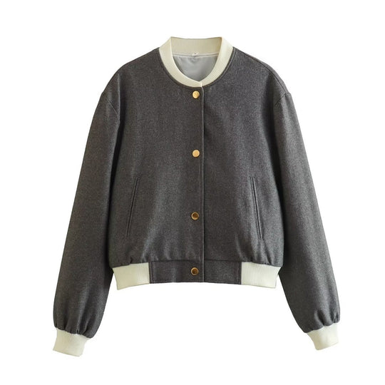 EB | Kurze Jacke mit Metallknöpfen für Damen im lässigen Design Liora