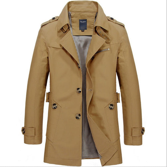 EB | Wasserdichter Herren-Trenchcoat mit Doppelknöpfen - Miles