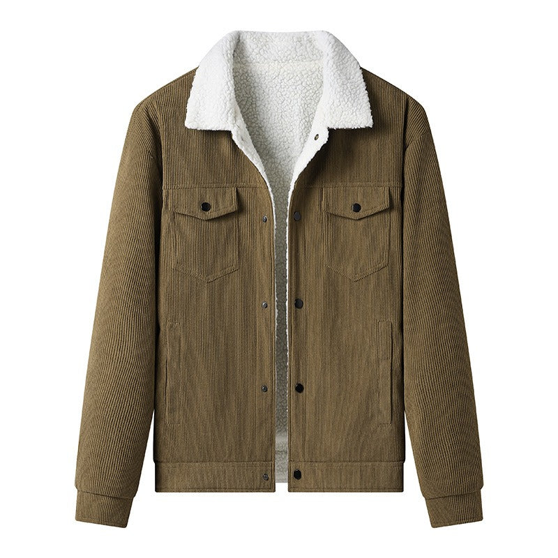 EB | Cordjacke für Herren mit Fleecefutter, lässiger Stil