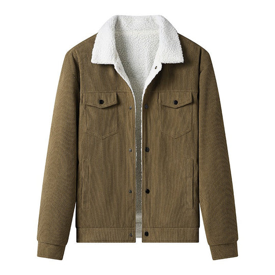 EB | Cordjacke für Herren mit Fleecefutter, lässiger Stil