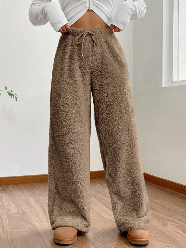 EB | High Waist Teddy Loungehose mit Kordelzug
