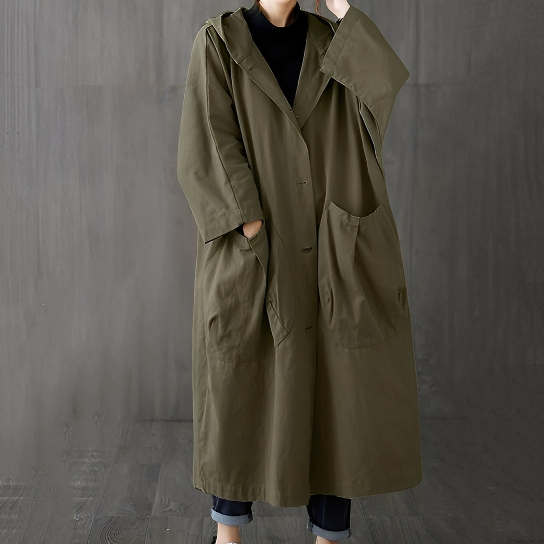EB | Moderner Trenchcoat mit Taschen für Frauen