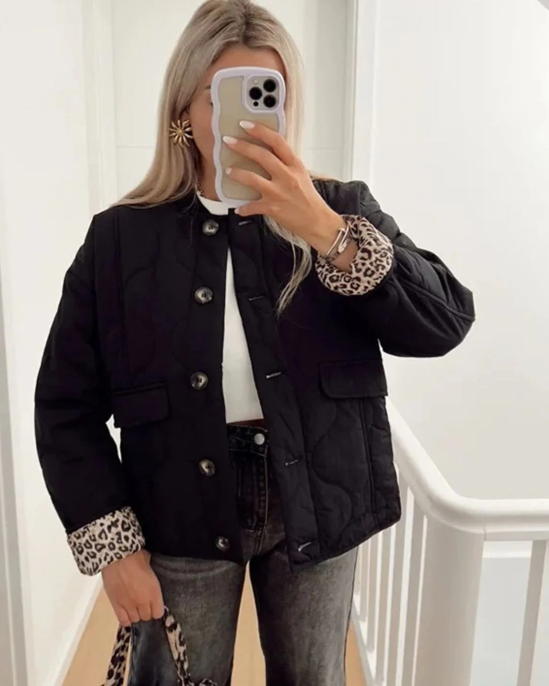 EB | Elegante Jacke mit Leopardenmuster