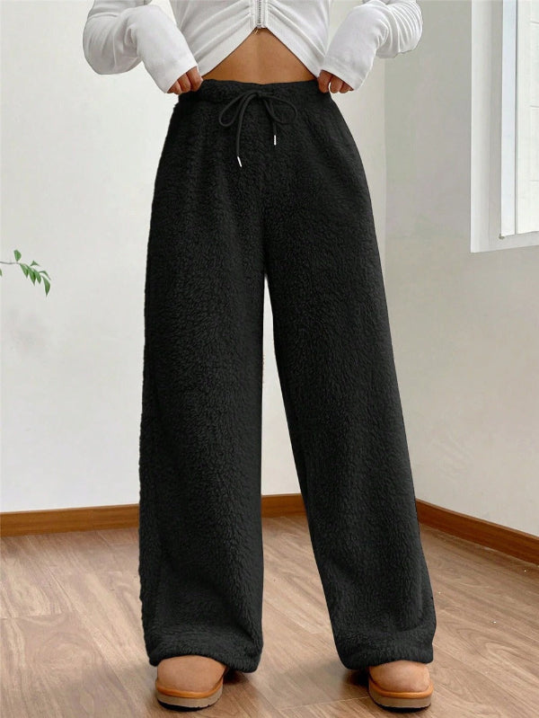 EB | High Waist Teddy Loungehose mit Kordelzug
