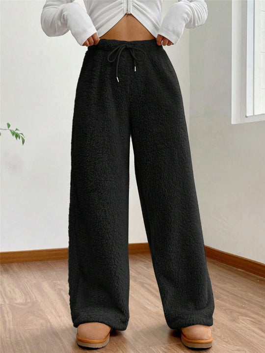 EB | High Waist Teddy Loungehose mit Kordelzug