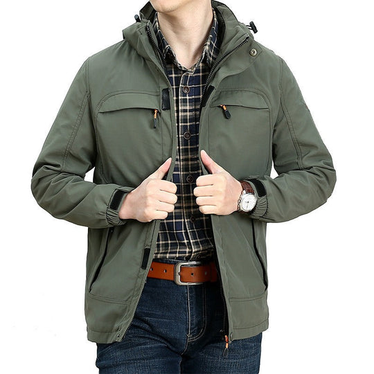 EB | Wasserdichte lässige Herrenjacke mit funktionalen Taschen