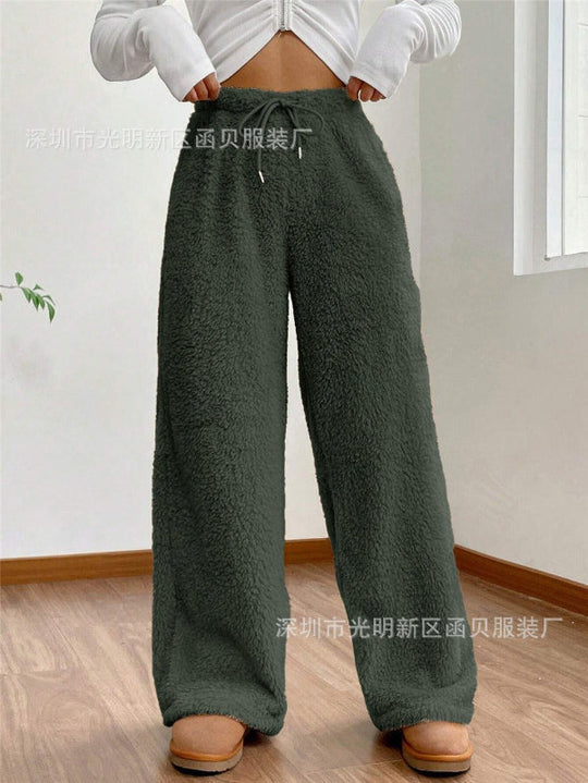 EB | High Waist Teddy Loungehose mit Kordelzug