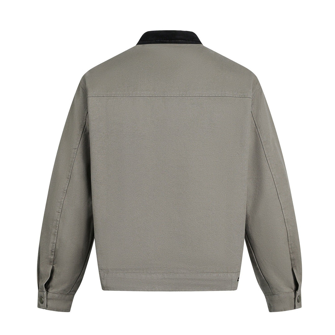 EB | Herrenjacke mit Wildleder-Effekt und Druckknopfverschluss