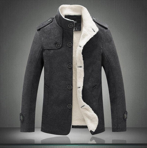 EB | Trenchcoat Wollmix Schmaler Schnitt Doppelreiher mit Schulterklappen