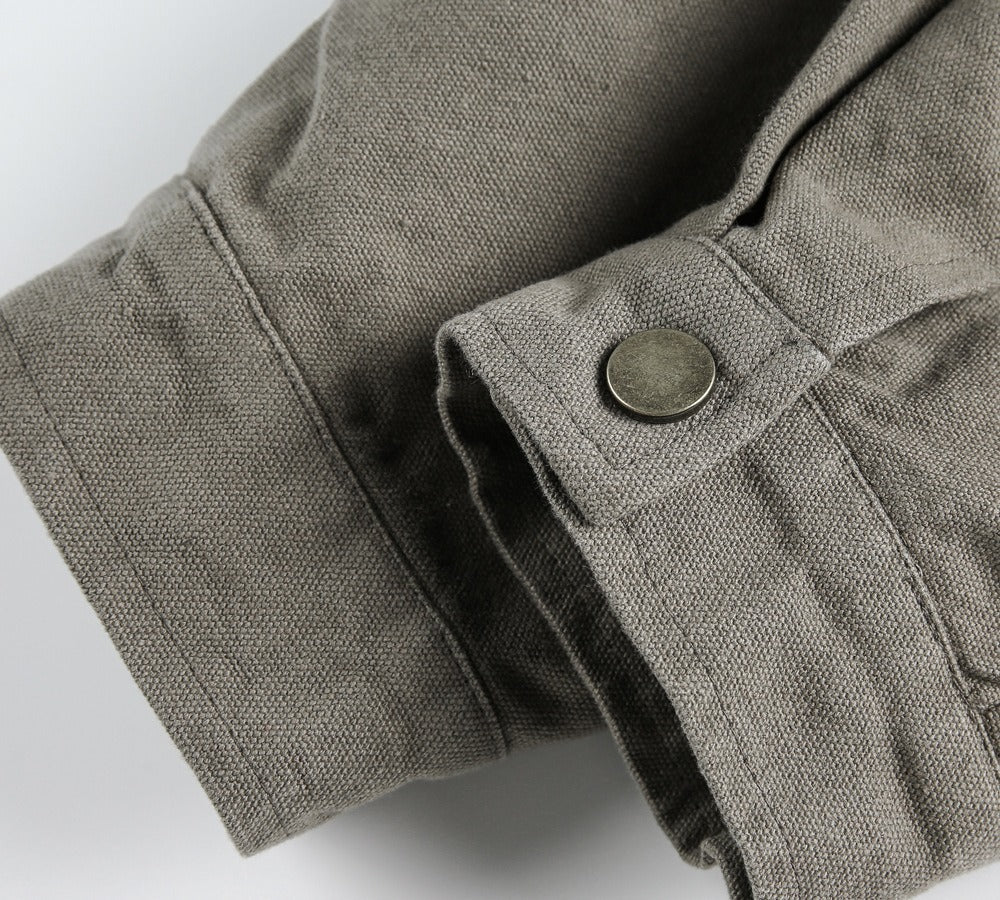 EB | Herrenjacke mit Wildleder-Effekt und Druckknopfverschluss